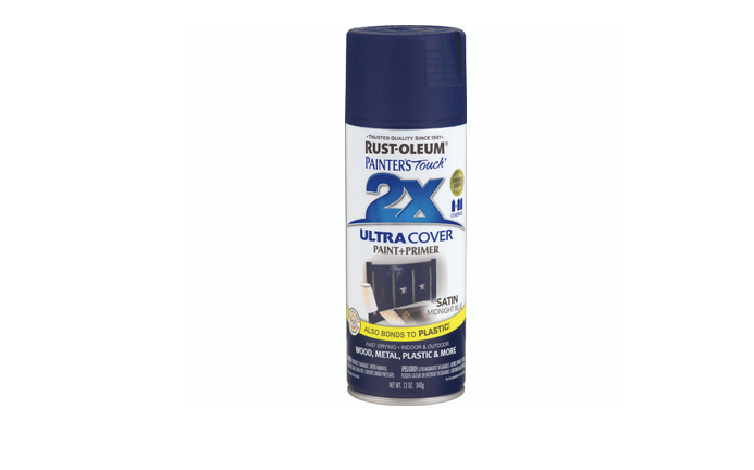 Painter's Touch 2X Spray Paint, Satin Midnight Blue, 12-oz.