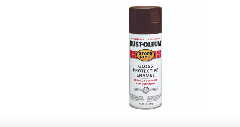 Stops Rust Spray, Leather Brown Gloss, 12-oz.