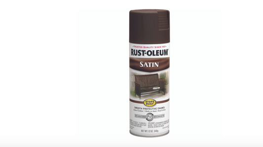 Spray Enamel, Dark Brown Satin, 12-oz.