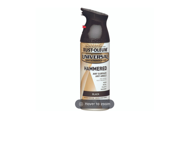 Universal Paint & Primer Spray Paint, Black, 12-oz