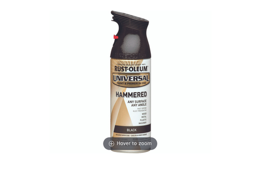 Universal Paint & Primer Spray Paint, Black, 12-oz