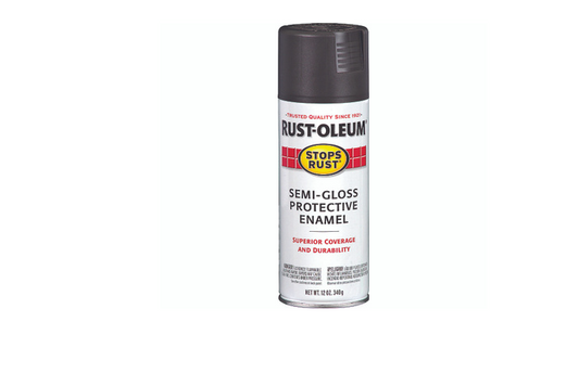 Stops Rust Spray Enamel, Black Semi-Gloss, 12-oz.