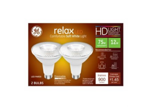 Relax LED, Daylight, Par 30, Diffused, 12 Watts, 2-Pk