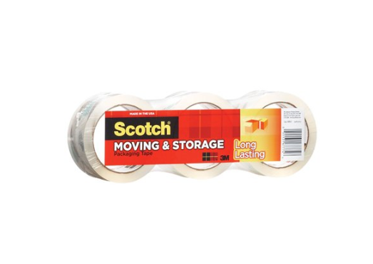 Scotch Packaging Tape, 1.88-In. x 54.6-Yd., 3-Pk.