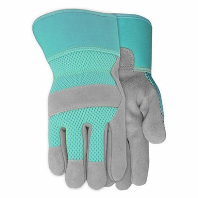 Suede Leather Palm Glove With Mesh Back, Women's M