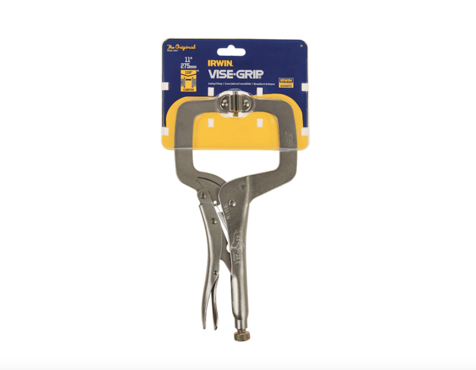 Vise-Grip Locking C-Clamp With Swivel Pads, 11-In.