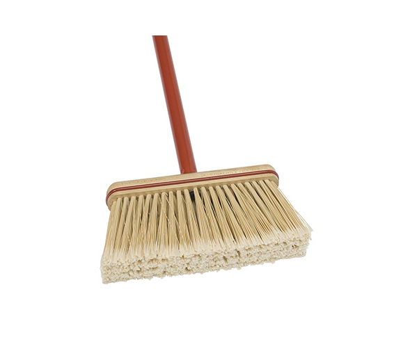 Upright Broom, Synthetic Bristles, 9-In.