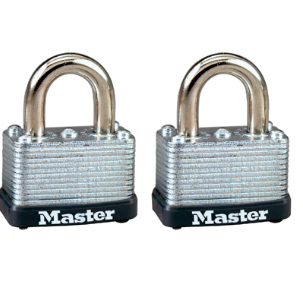 ML Keyed-Alike Padlock  Warded Steel 1-1/2 In. 2-Pack