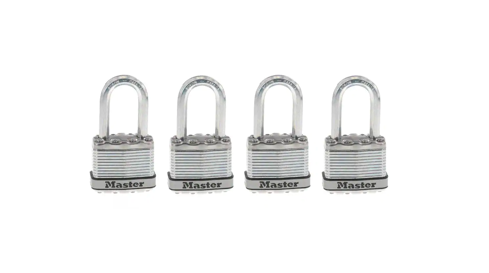 ML Magnum Keyed Laminated Padlocks, 4-Pack, 1-3/4 In.