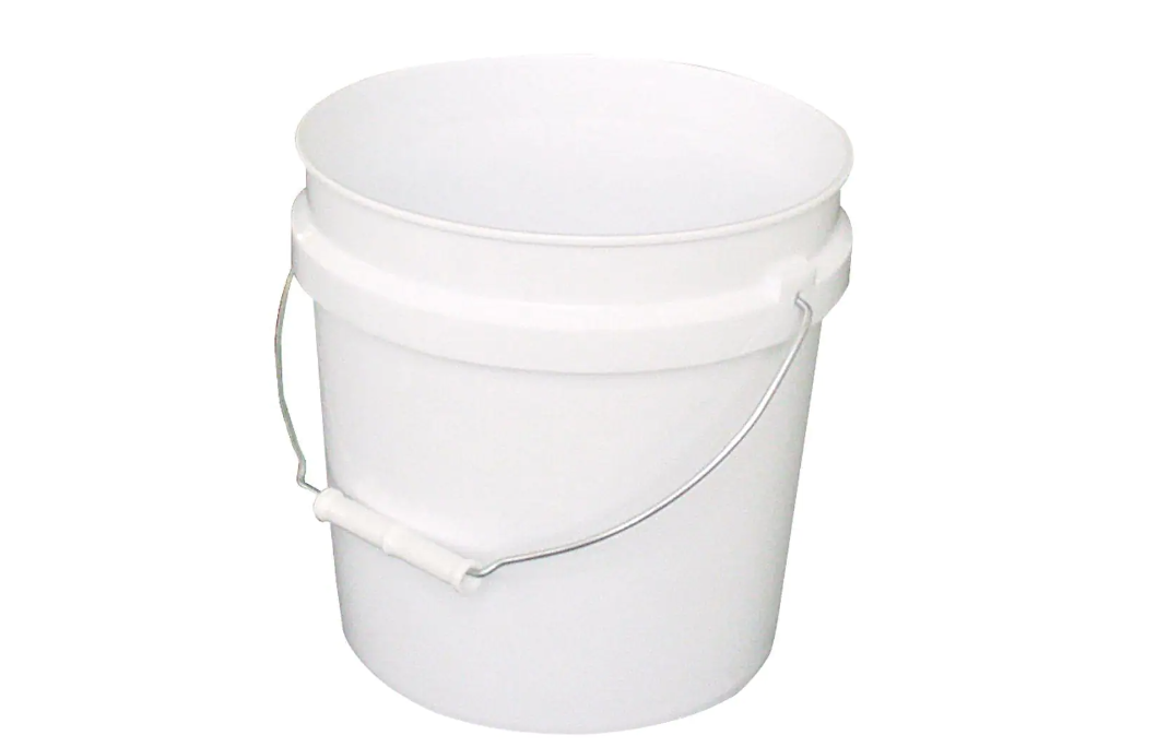 2-Gallons Industrial Pail White Plastic