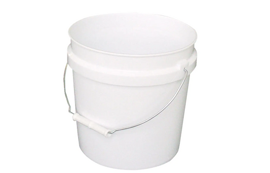 2-Gallons Industrial Pail White Plastic