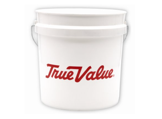 2-Gallons White Plastic Pail