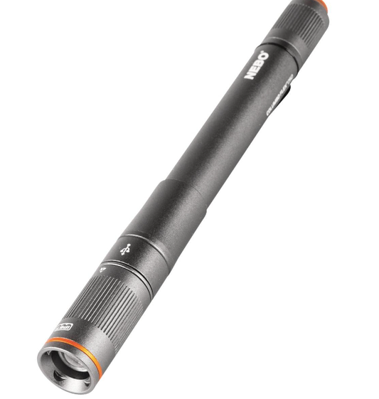 Nebo Columbo 250 Lumen Rechargeable LED Pen Light, Zoom & 3 Light Modes.