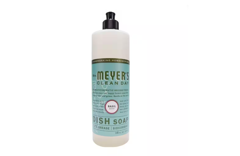 Mrs.Meyer's Basil Scent Liquid Dish Soap, 16-oz.