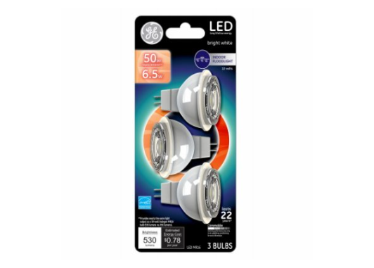 MR16 LED Recessed Bulbs 520 Lumens 6.5-Watt 3-Pk.