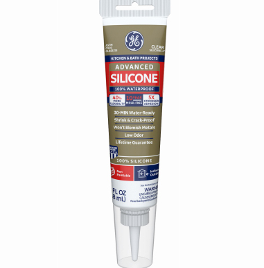 Silicone 2 Kitchen & Bath Sealant , Clear, 2.8-oz.