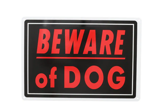 10x14in Alum Beware Dog Sign