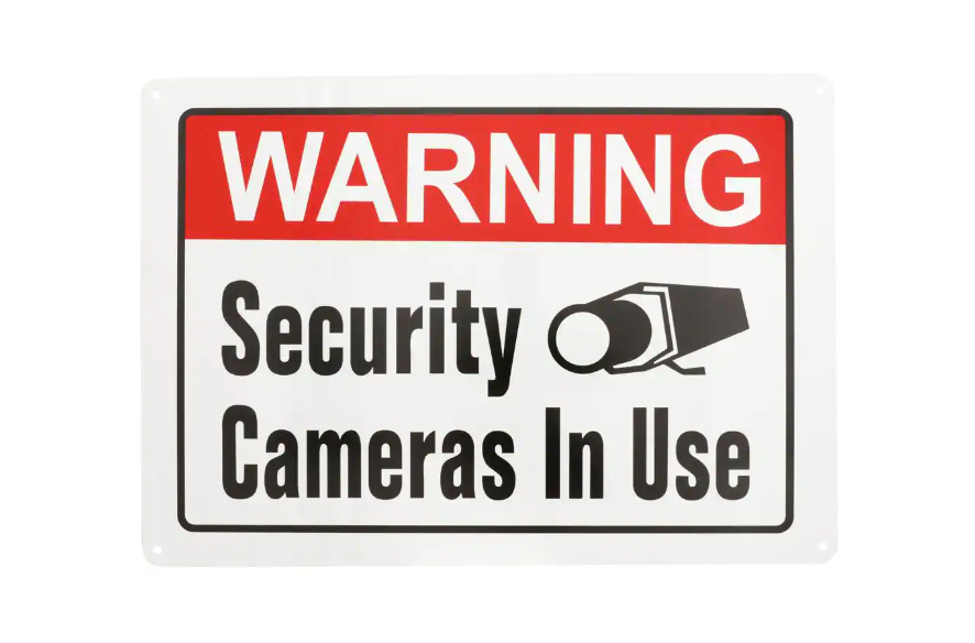 10x14in Scrty Cameras Use Sign