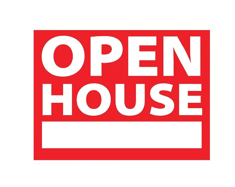 10x14in Vinyl Open House Sign