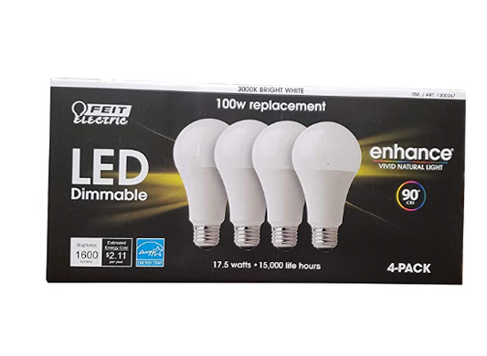 Feit Electric LED 3000K Bright White (4-Pack)