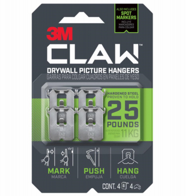 CLAW Drywall Picture Hangers & Markers, 4-Pk.