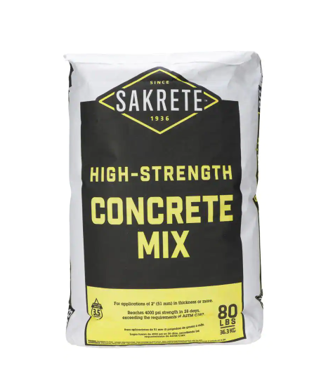 Concrete Mix 80lb High-Strength