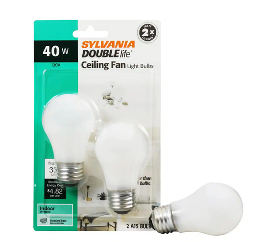 2 A15 Incandes Bulb Soft White