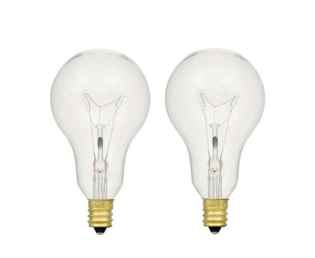 2 A15 Incandescent Bulb 60W