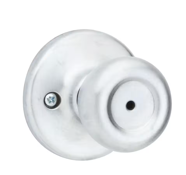 Bed/Bth Door Knob Satin Chrome