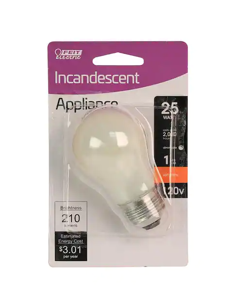 A15 Bulb 25W 120V Sft Wht