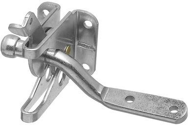 Automatic Gate Latch, Zinc Plated, 4.25-In.