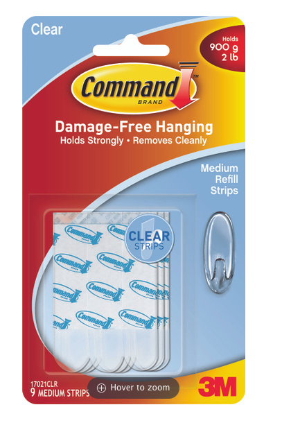 Clear Adhesive Refill Strips - Medium