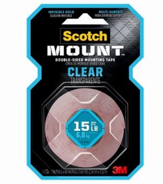 Clear Double-Sided Mounting Tape 1 x 125-In.