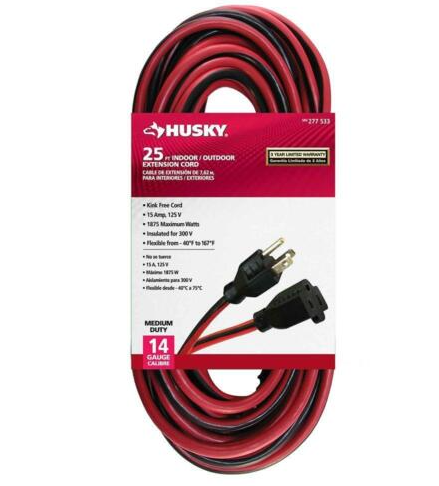 25ft In/Outdoor Extension Cord