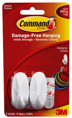 Command  Small Designer Hook 2-Ct.