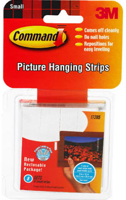 Command  Small Picture Hanging Strip, 8-Count