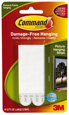 Command Large Picture Hangers White