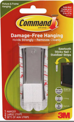 Command Sticky Nail Sawtooth Metal Picture Hanger