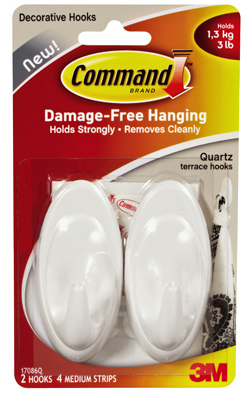 Command Terrace Hooks, 2-Pk.