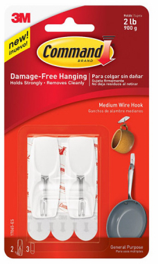 Command Toggle Hook, White, 2-Pk.