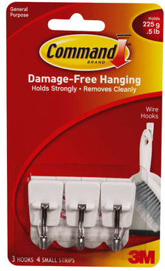 Command Utensil Hooks, 3-Ct.