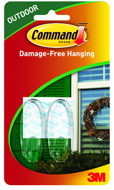 Command Window Hook, Clear, Medium, 2-Pk.