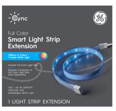 Cync Smart Full Color Light Strip Extension, 40-In.