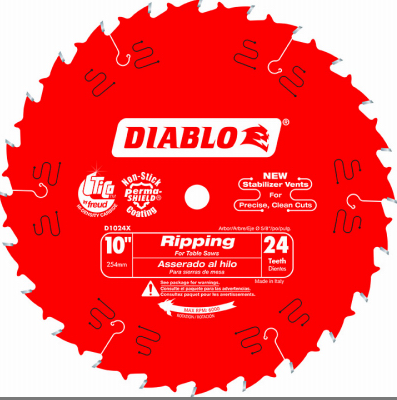 Diablo 10 in. x 24 Tooth Ripping Saw Blade