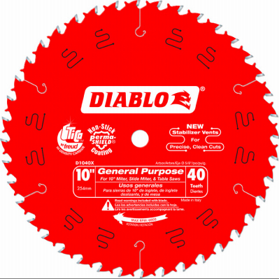 Diablo 10 in. x 40 Tooth General Purpose Saw Blade