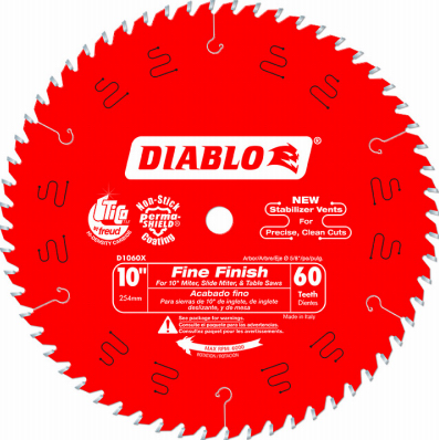 Diablo 10 in. x 60 Tooth Fine Finish Saw Blade