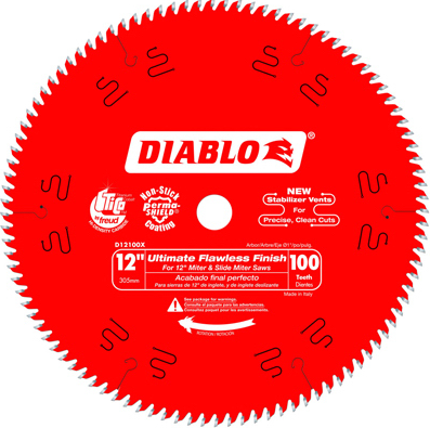 Diablo 12 in. x 100 Tooth Ultimate Polished Finish Saw Blade