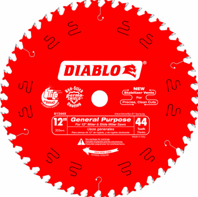 Diablo 12 in. x 44 Tooth General Purpose Wood Saw Blade