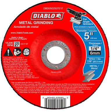 Diablo 5 in. Metal Grinding Disc - Type 27