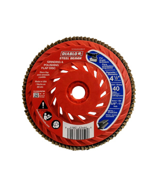 Diablo 4-1/2 in. Steel Demon Flap Disc 40 Grit - with Speed Hub